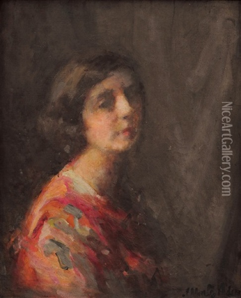 Portrait Of A Lady Oil Painting - Josephine Mary Muntz Adams