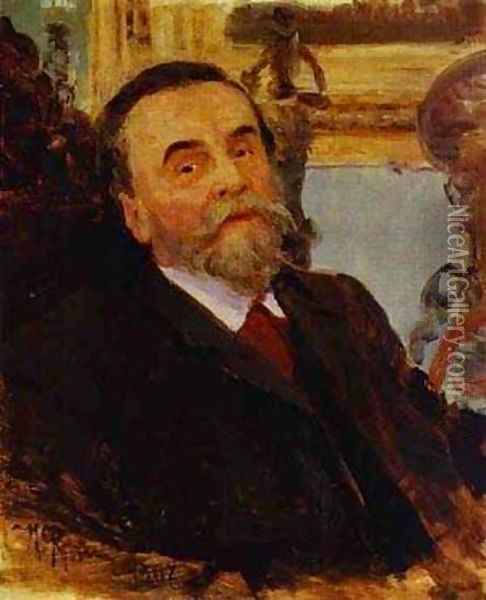 Portrait Of Ivan Zvetkov 1907 Oil Painting - Ilya Efimovich Efimovich Repin