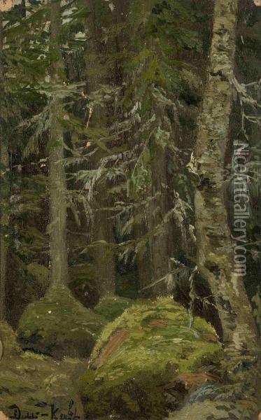 Landscape Sketches, Seven Works Oil Painting - Lev Evgrafovich Dmitriev-Kavkazskii