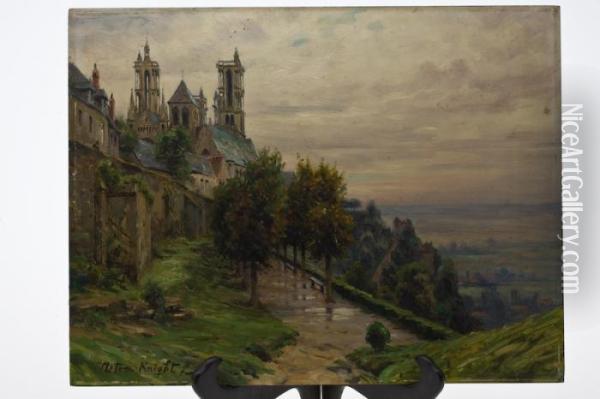 Environ Des Lyons, Landscape Oil Painting - Louis Aston Knight