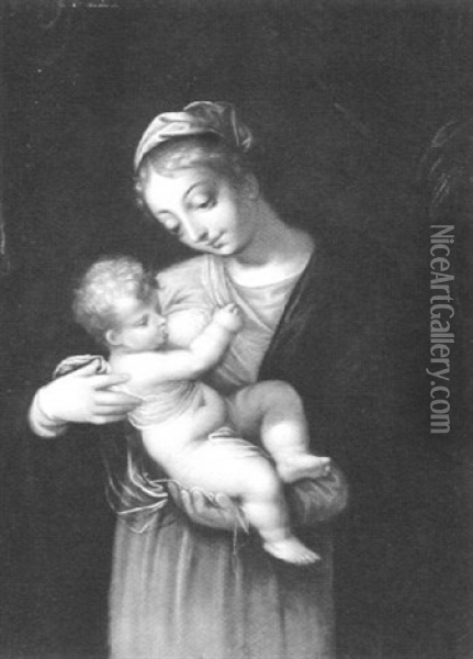 Madonna Mit Kind Oil Painting - Ludovico Carracci