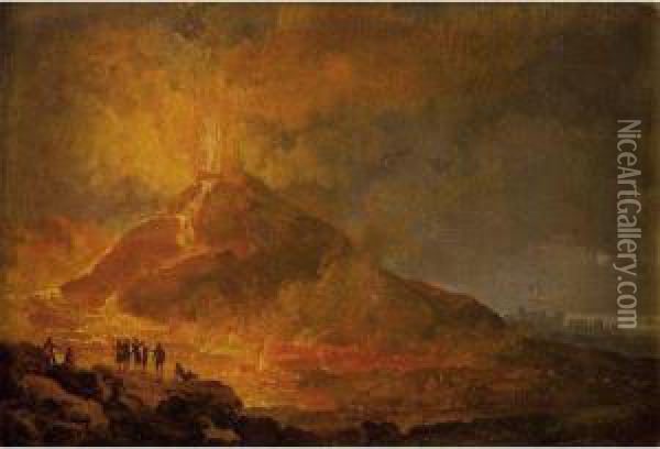L'eruption Du Vesuve Oil Painting - Pierre-Jacques Volaire