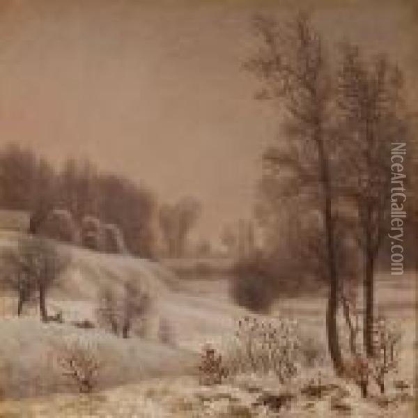 Winter Landscape Oil Painting - Vilhelm Peter C. Kyhn
