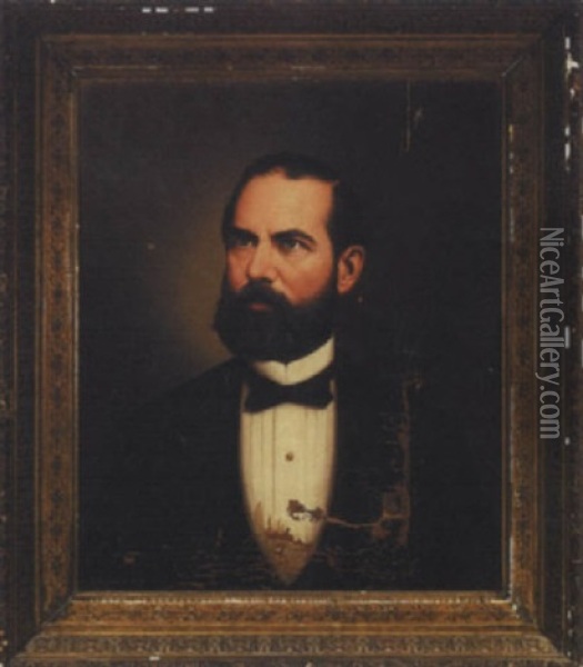 Portrait Of Dr. Felix Gaudet Oil Painting - George David Coulon
