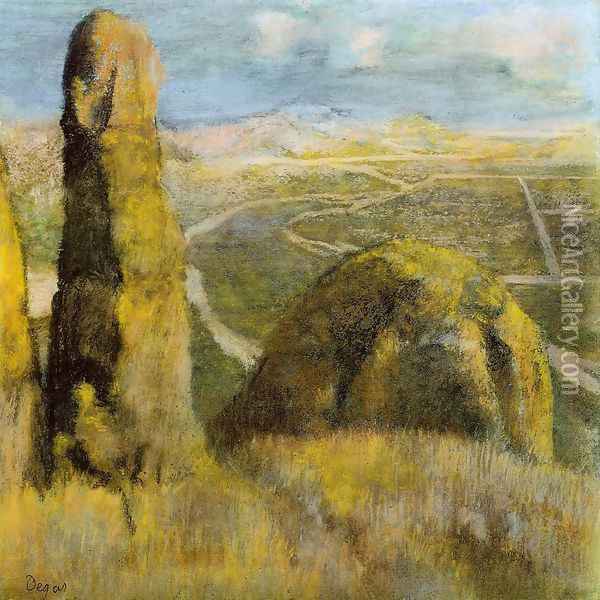 Landscape III Oil Painting - Edgar Degas