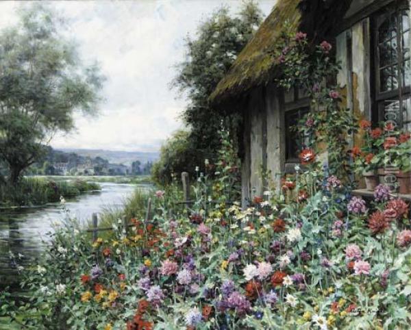 A Cottage In Spring, Normandy Oil Painting - Louis Aston Knight