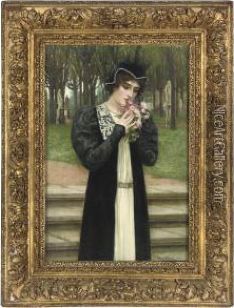 A Message Of Love Oil Painting - Herbert Gustave Schmalz