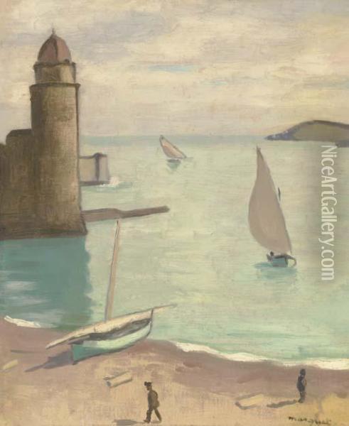 Barques De Peche Rentrant, Collioure Oil Painting - Albert Marquet