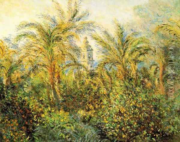 Garden in Bordighera, Impression of Morning [1884] Oil Painting - Claude Oscar Monet