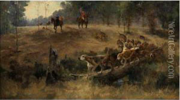 The Hunting Party Oil Painting - Percival Leonard Rosseau