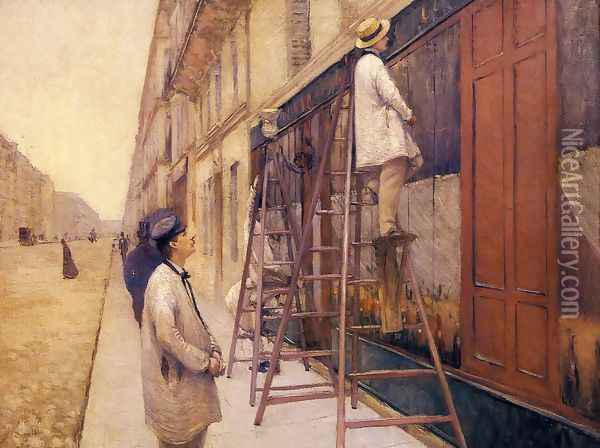 The House Painters Oil Painting - Gustave Caillebotte