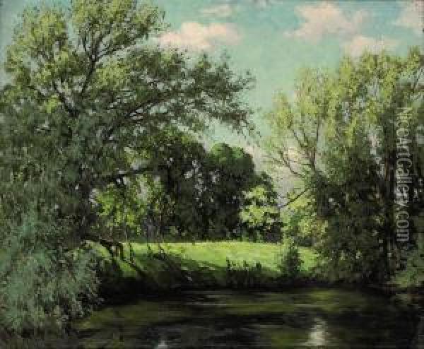 Summer Along The River Oil Painting - Rudolph Onslow-Ford