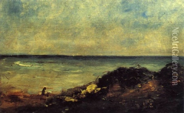 Coastal Scene, Near Malahide Oil Painting - Nathaniel Hone the Younger