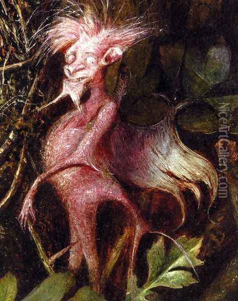 Fairies In A Bird's Nest (detail 4) Oil Painting - John Anster Fitzgerald