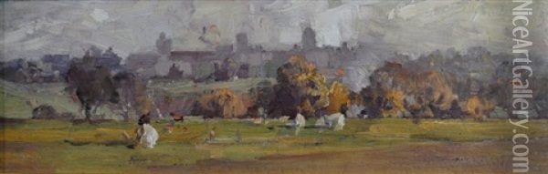 Urban Pastoral Oil Painting - William Beckwith Mcinnes