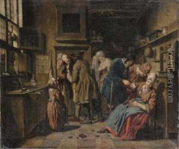 A Doctor's Surgery Oil Painting - Jan Josef, the Elder Horemans