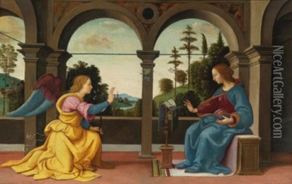 The Annunciation Oil Painting - Raffaelino del Garbo