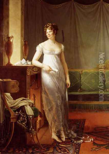 Portrait of Catherine Worlee, Princesse de Talleyrand-Périgord 1804-05 Oil Painting - Baron Francois Gerard