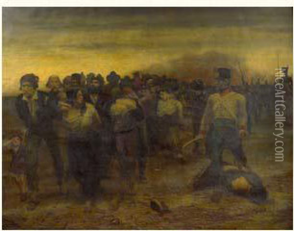 Scene De Bataille : Le Convoi Des Prisonniers Oil Painting - Charles Joseph Ernest