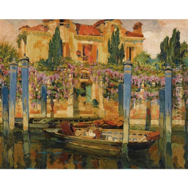Primavera Veneziana Oil Painting - Vettore Zanetti-Zilla