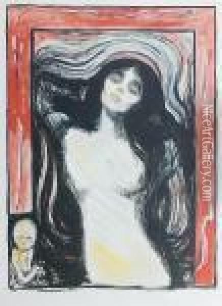Madonna Oil Painting - Edvard Munch