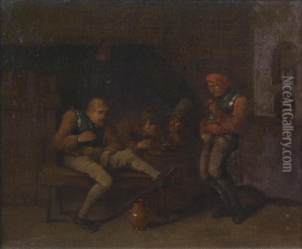 Scene D'auberge Oil Painting - Egbert Ii Van Heemskerck