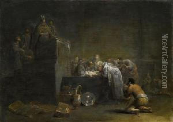 The Circumcision Of Christ Oil Painting - Leonaert Bramer