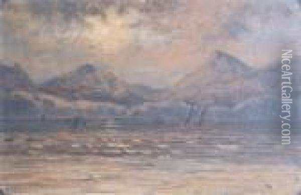 Sailboats In A Moonlit Harbor Oil Painting - Louis Michel Eilshemius