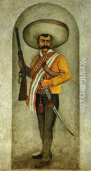 Zapata 1930 31 Oil Painting - Diego Rivera