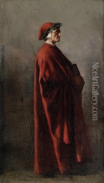 Dante Oil Painting - Ernest Meissonier