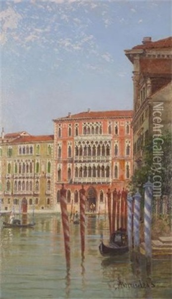 Palazzo Ca Foscario Oil Painting - Antonietta Brandeis