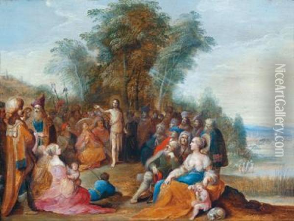 La Predica Di San Giovanni Battista Oil Painting - Frans II Francken