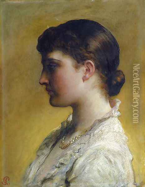 Portrait Of Lillie Langtry Oil Painting - James Sant