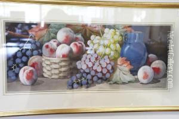 Still Life Of Fruit Oil Painting - Arthur Dudley