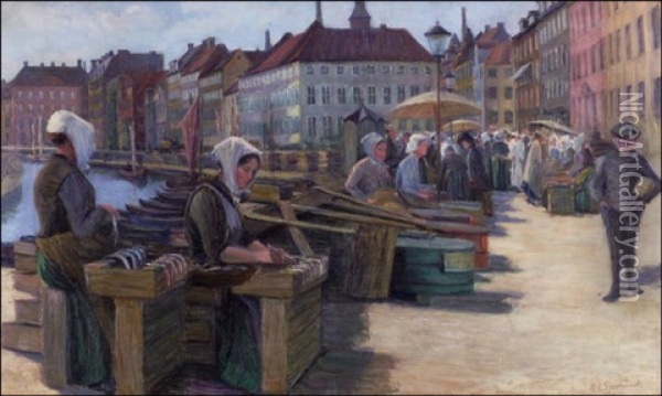 Kalatori Oil Painting - Helmi Sjoestrand