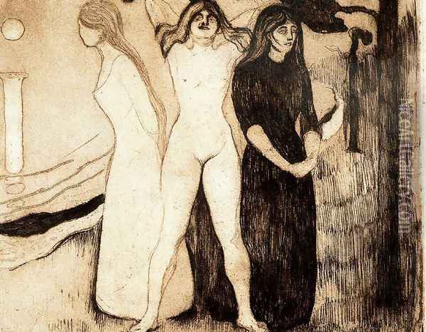 The woman Oil Painting - Edvard Munch
