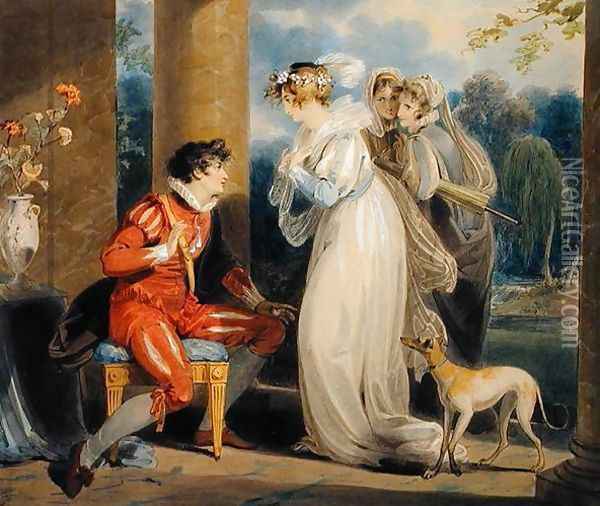Rosebud, or the Judgement of Paris, 1791 Oil Painting - Richard Westall