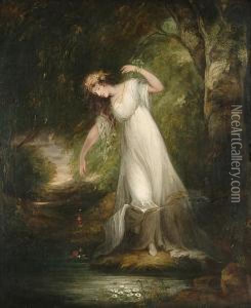 Ophelia Oil Painting - Maria Spilsbury
