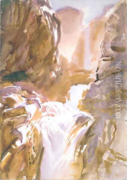 Mountain Torrent ca 1910 Oil Painting - John Singer Sargent