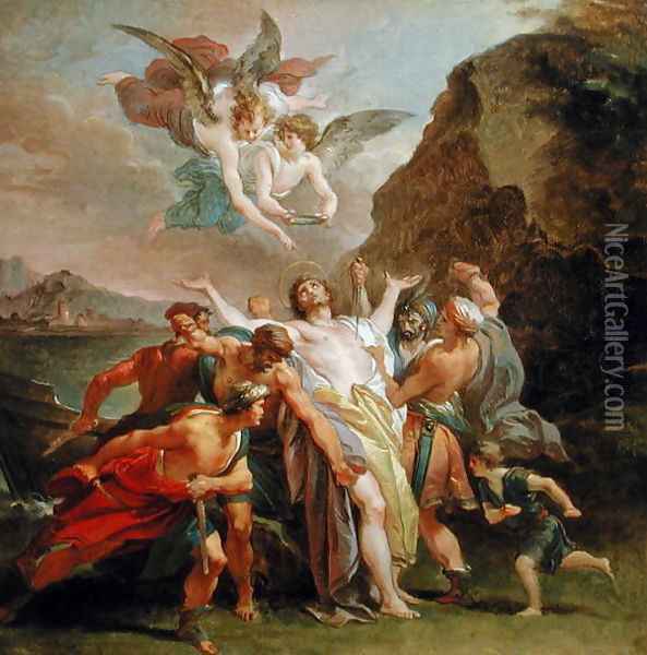The Martyrdom of the Blessed Signoretto Alliata, c.1794-6 Oil Painting - Giuseppe Cades