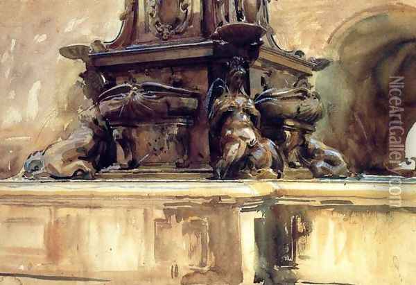 Bologna Fountain Oil Painting - John Singer Sargent