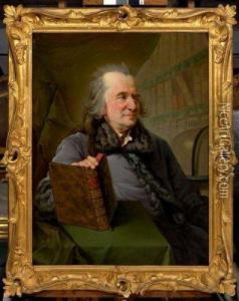 Portrait D'un Membre De La Famille Murinais Oil Painting - Johann Melchior J. Wyrsch