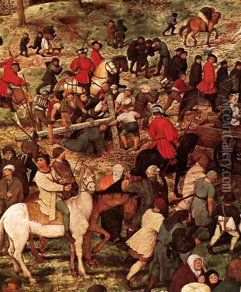 Christ Carrying the Cross (detail) 1564 2 Oil Painting - Jan The Elder Brueghel