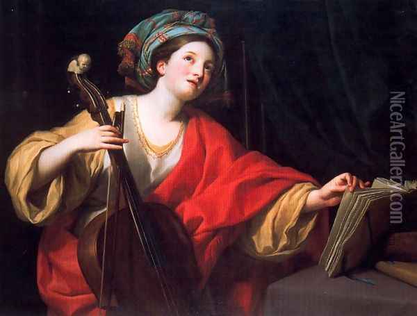 St. Cecilia Oil Painting - Anton Raphael Mengs