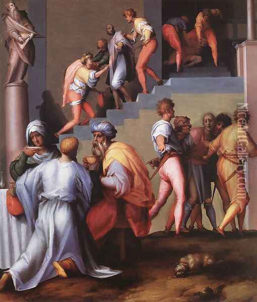 Punishment of the Baker 1515-18 Oil Painting - (Jacopo Carucci) Pontormo