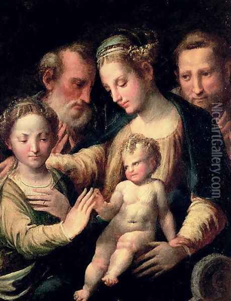 Mystic Marriage of St Catherine Oil Painting - da Treviso II (Girolamo Pennacchi) Girolamo