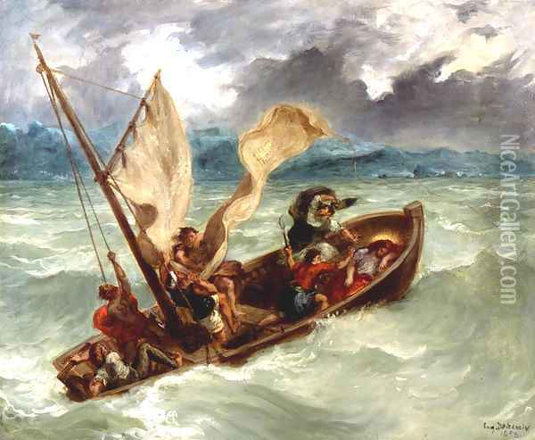 Christ on the Sea of Galilee Oil Painting - Eugene Delacroix