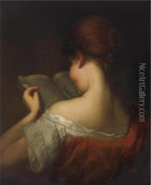 Young Woman Reading Oil Painting - George Henry Story