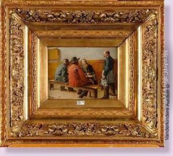 Hommes A Lauberge Oil Painting - Jan Moerman