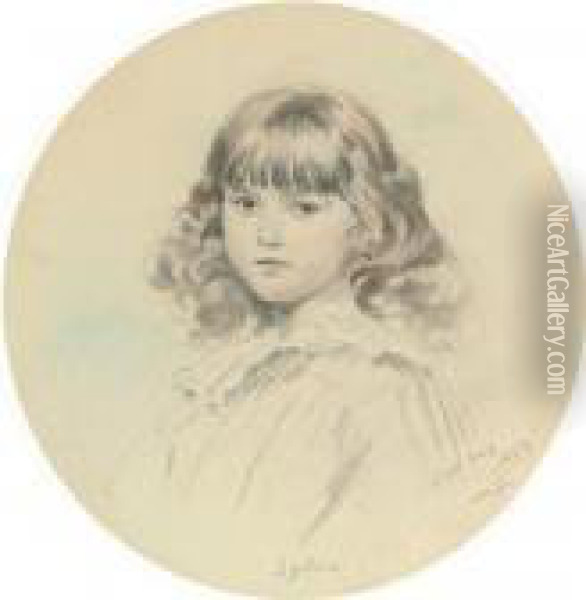 Portrait Of Sylvia Oil Painting - Leslie Ward